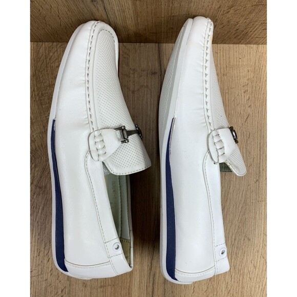 Franco Vanucci Mens Jeremy Loafers Slip On Shoes Faux Leather White Size 8.5 - Picture 12 of 16
